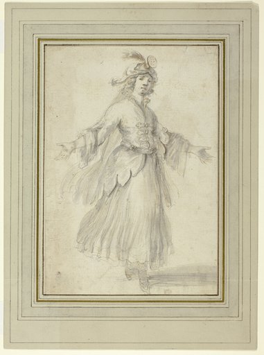 Female Dancer in a Costume for a Theatre Performance