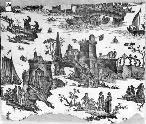 La Motte-Piquet Sauve un Convoi (Motte-Piquet Saves a Convoy) (Furnishing Fabric)