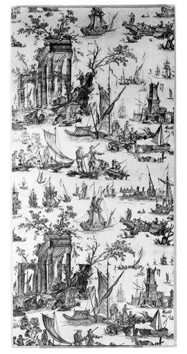 Le Port de Mer (The Seaport) (Furnishing Fabric)