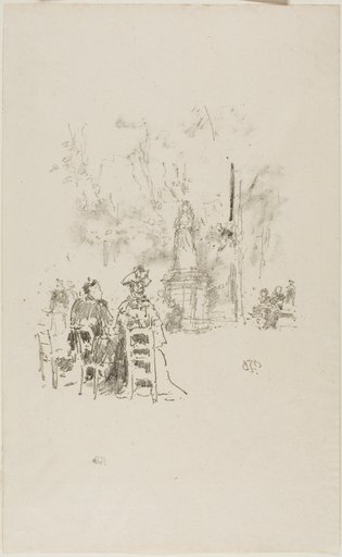 Conversation under the Statue, Luxembourg Gardens