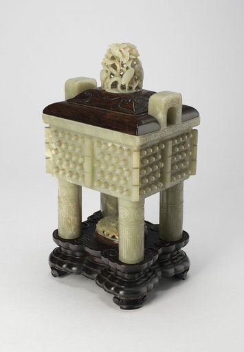 Censer in the Form of an Ancient Bronze Rectangular Cauldron (Fangding)