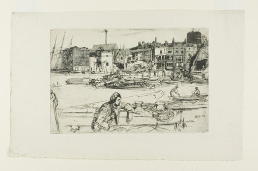 Black Lion Wharf, from A Series of Sixteen Etchings of Scenes on the Thames (the "Thames Set")