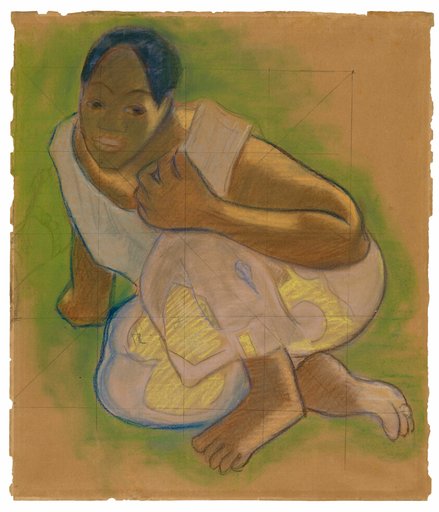 Crouching Tahitian Woman (related to the painting Nafea faa ipoipo [When Will You Marry?])
