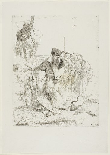 Six People Watching a Snake, from Scherzi