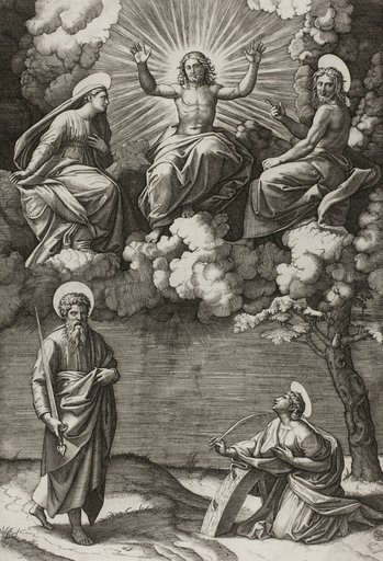 Christ, the Virgin, and Saint John the Baptist with Saints Paul and Catherine