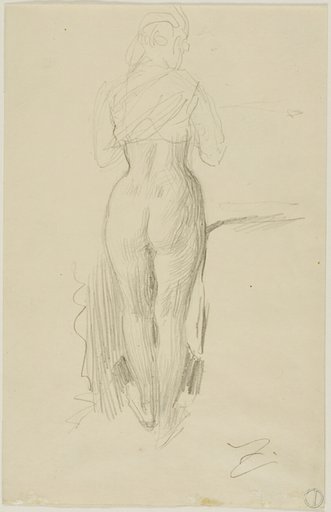 Standing Female Figure Seen from Behind
