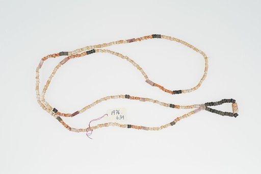 Necklace Strung with Shell and Ceramic Beads
