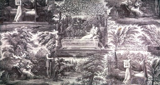 Le Bain d'Amour (Love Bath) (Furnishing Fabric)