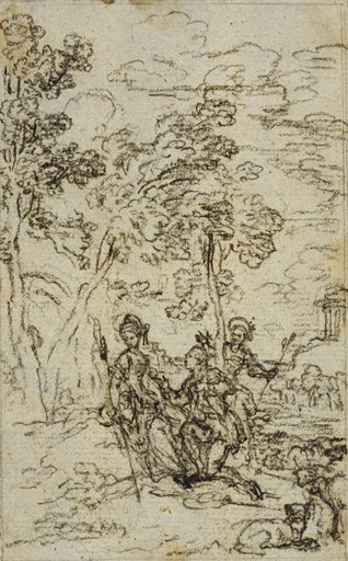 Study for Vignette in Fontenelle's (attr.) "Les Amours de Mirtil", Canto III