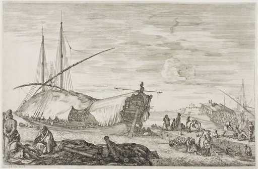 The Galley Covered in Sails, from Views of the Port of Livorno