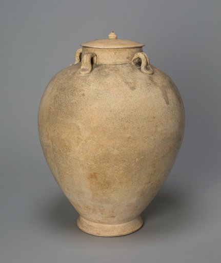 Covered Jar with Loop Handles