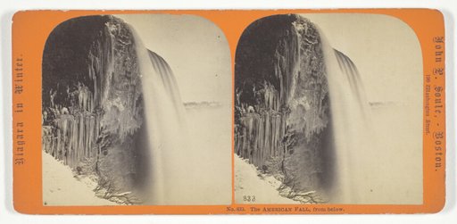The American Fall, from below, No. 833 from the series "Niagara in Winter"