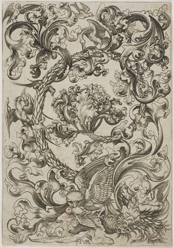 Ornament with Owl Mocked by Day Birds