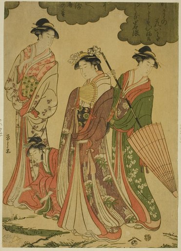 Women Viewing Cherry Blossoms