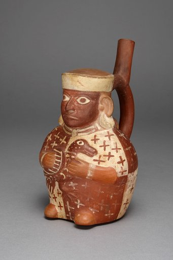 Vessel in the Form of a Seated Figure Holding a Duck