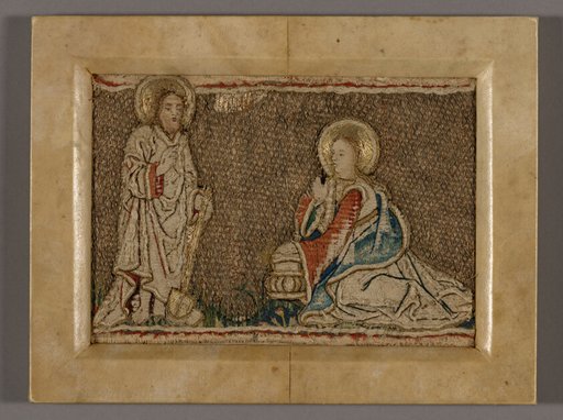 Picture (Probably from an Orphrey Band Depicting Christ before Mary Magdalene)
