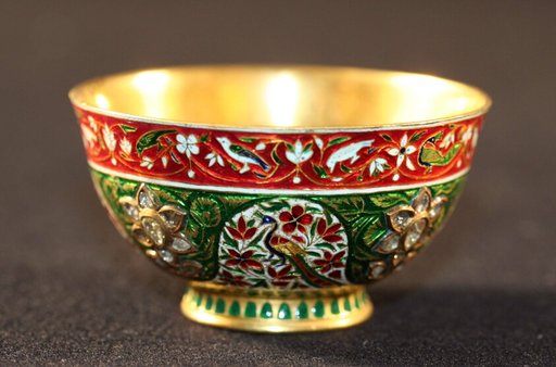 Cup with Blossoms and Peacocks