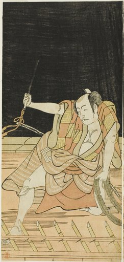 Actors Nakamura Nakazô I as Danshichi Kurobei and Ichikawa Danjûrô V as Issun Tokubei in “Mirror of Osaka in the SummerFestival” (“Natsu MatsuriNaniwa Kagami”)