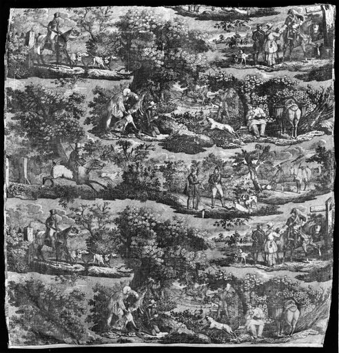La Chasse à Rouen (Hunting at Rouen) (Furnishing Fabric)