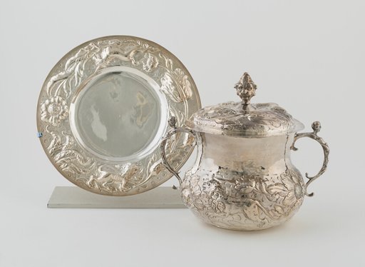 Caudle Cup with Cover and Stand