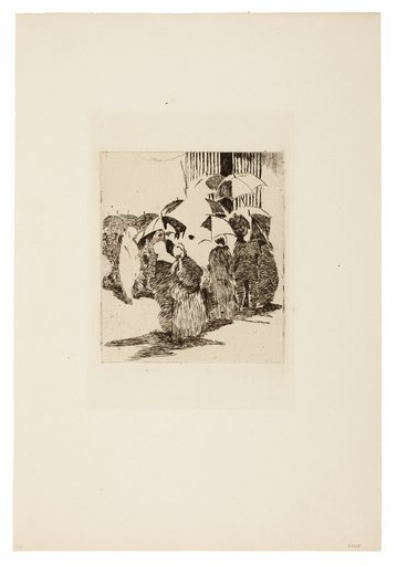 Line in Front of the Butcher Shop