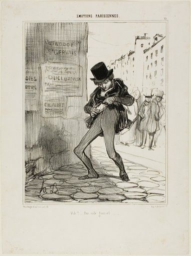 Robbed! Empty-Pocket Street..., plate 13 from Émotions Parisiens