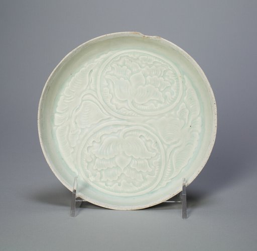 Dish with Peonies and Leaves
