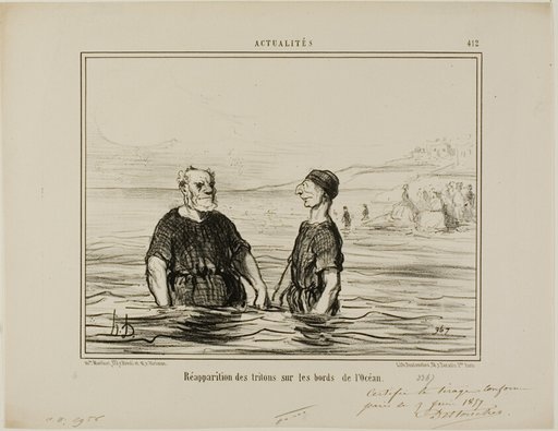 The Reappearance of the Tritons of the Sea, plate 412 from Actualités