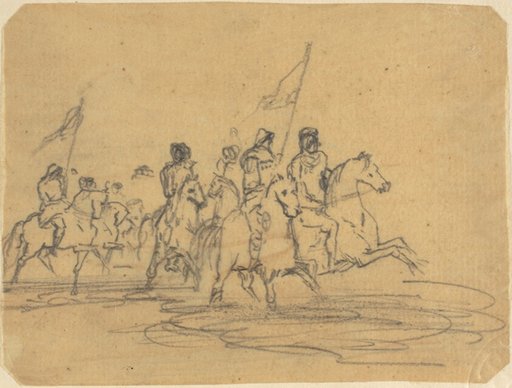 Sketch for Redon's first etching, The Ford (M. 2)