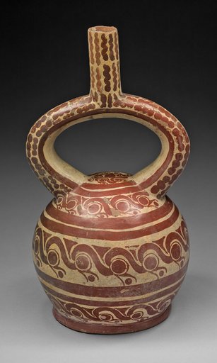 Stirrup Spout Vessel with Bird Head Design