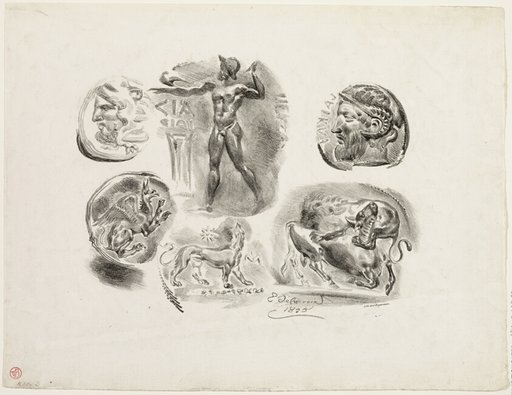 Sheet of Six Antique Medals