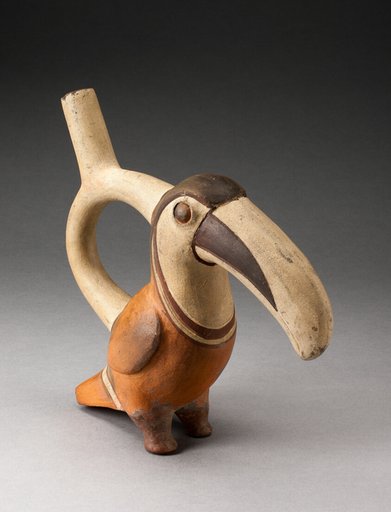 Handle Spout Vessel in Form of a Toucan