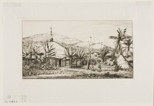 New Caledonia: Large Native Hut on the Road from Balade to Puépo, 1845