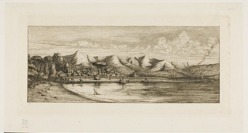 Seine Fishing off Collier's Point, Akaroa, Banks' Peninsula, 1845