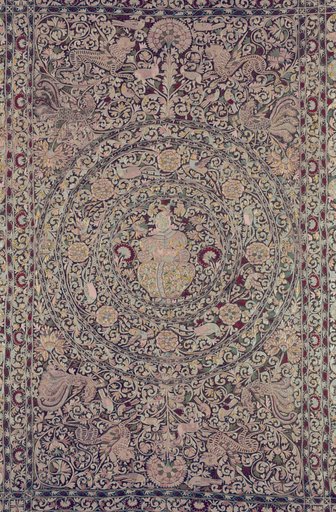 Bedcover Depicting the Five Senses