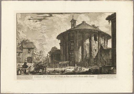 View of the Temple of Cybele in the Piazza of the Bocca della Verità, from Views of Rome