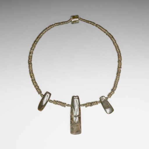 Beaded Necklace with Three Celt Pendants
