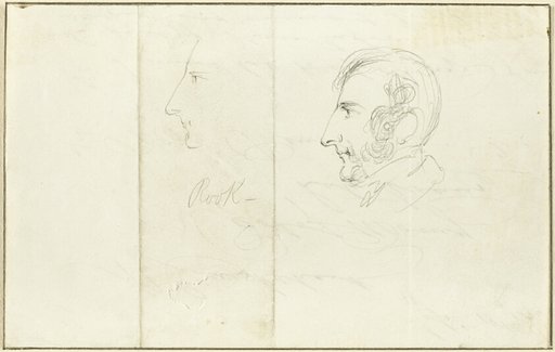 Two Self-Portraits in Profile