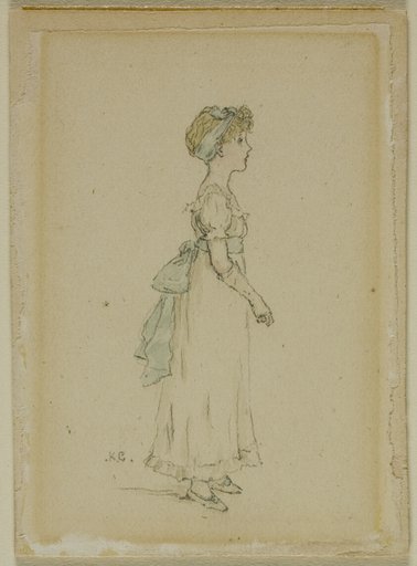 Young Girl with Blue Ribbons