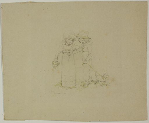 Two Children with Dog