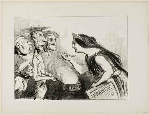 Too Many Cooks Spoil The Broth. “- This really tastes like bad cooking,” plate 142 from Actualités