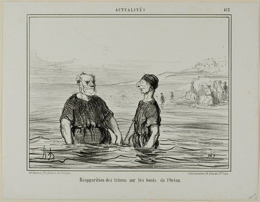 The Reappearance of the Tritons of the Sea, plate 412 from Actualités