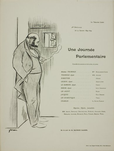 Theater Program for Une Journee Parlementaire