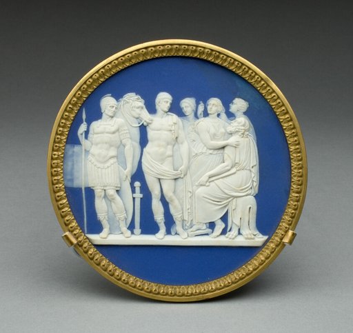 Plaque with Priam and Achilles