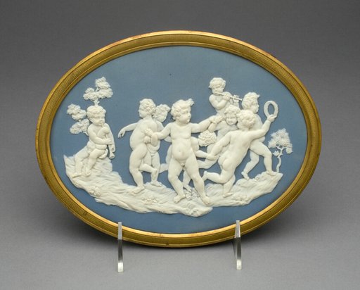 Plaque with Boys Playing