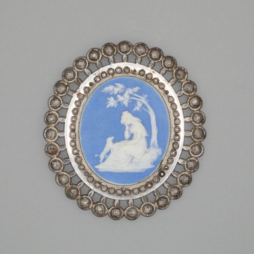 Medallion with Woman and Dog