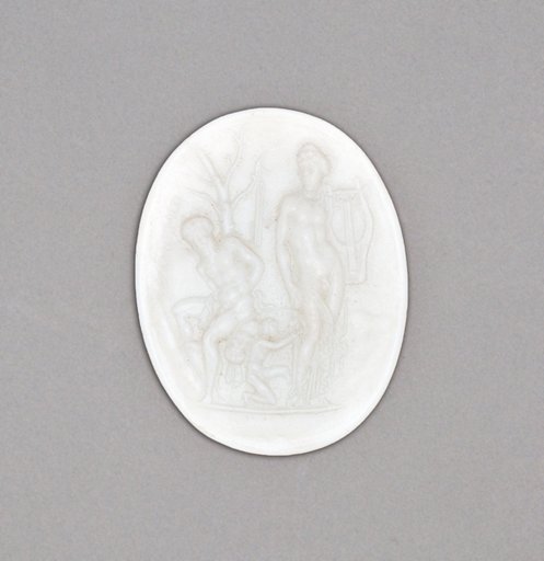 Medallion with Apollo and Marsyas