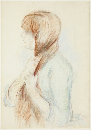 Girl Plaiting her Hair (La Natte)