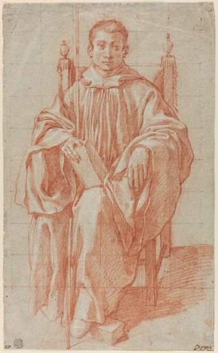 Seated Youth Wearing a Monk's Habit: Study for Saint Benedict