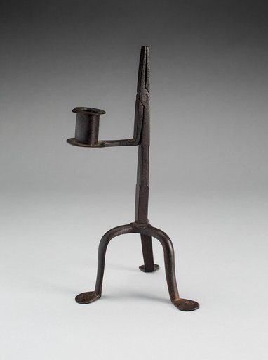 Candlestick and Rushlight Holder